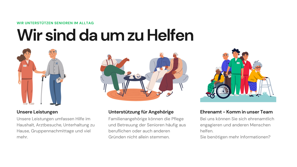 Wir sind da um zu Helfen Wir sind da um zu Helfen