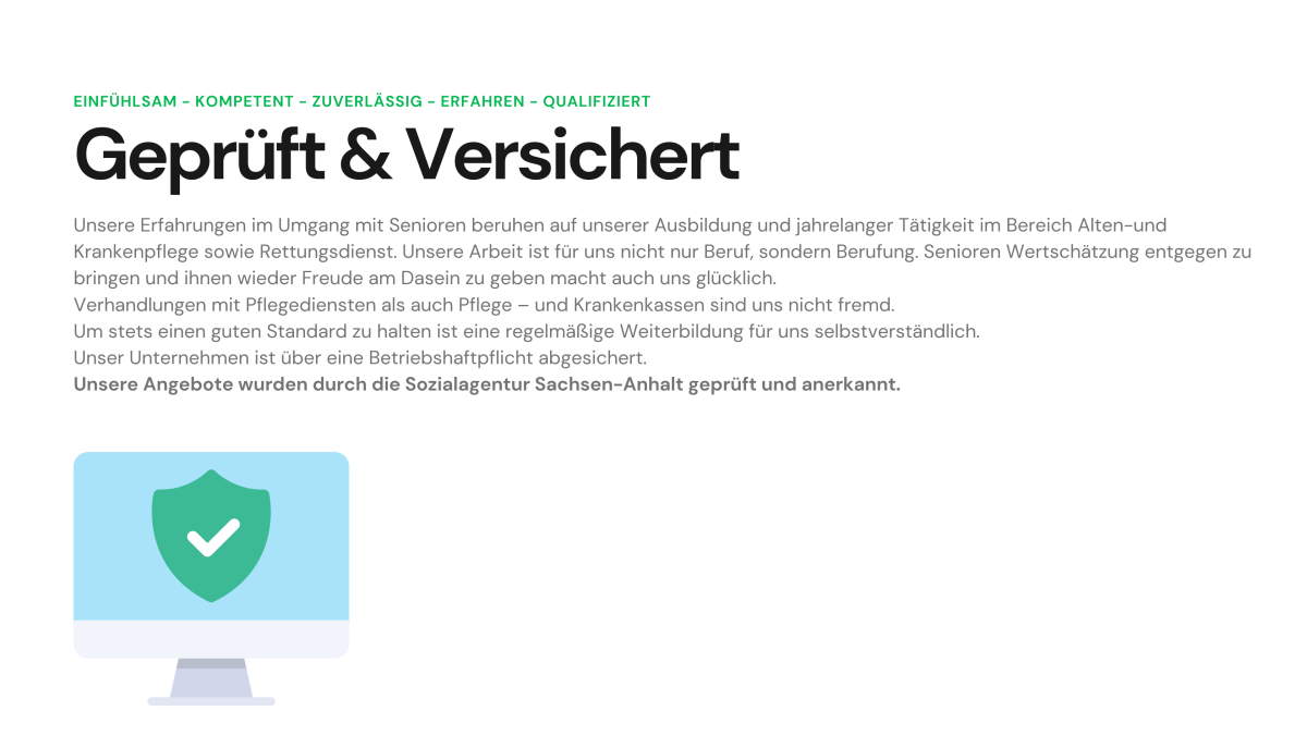 Geprüft & Versichert Geprüft & Versichert